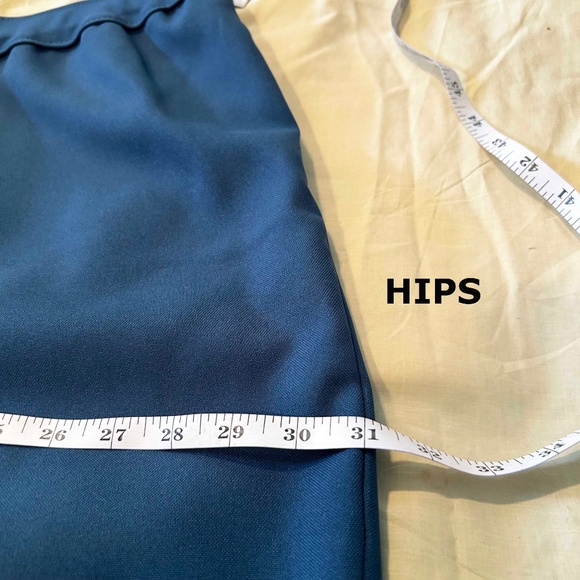 NEW PHOTOS! PANTS, PETITE SUPER STRETCH, BLUE, SIZE 32WP, ELASTIC WAIST, ROAMANS - Picture 6 of 11